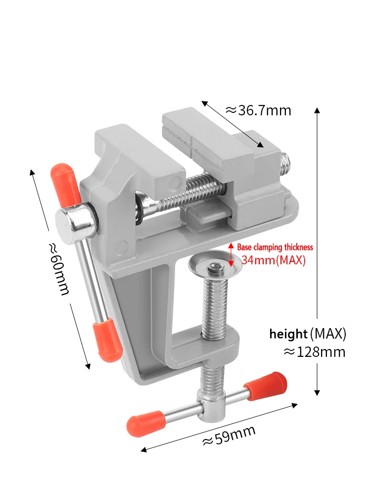 Mini Bench Vise Muliti-Funcational 3.5mm Aluminum Miniature Small Jewelers Hobby Clamp On Table Flat Pliers Tool Vice