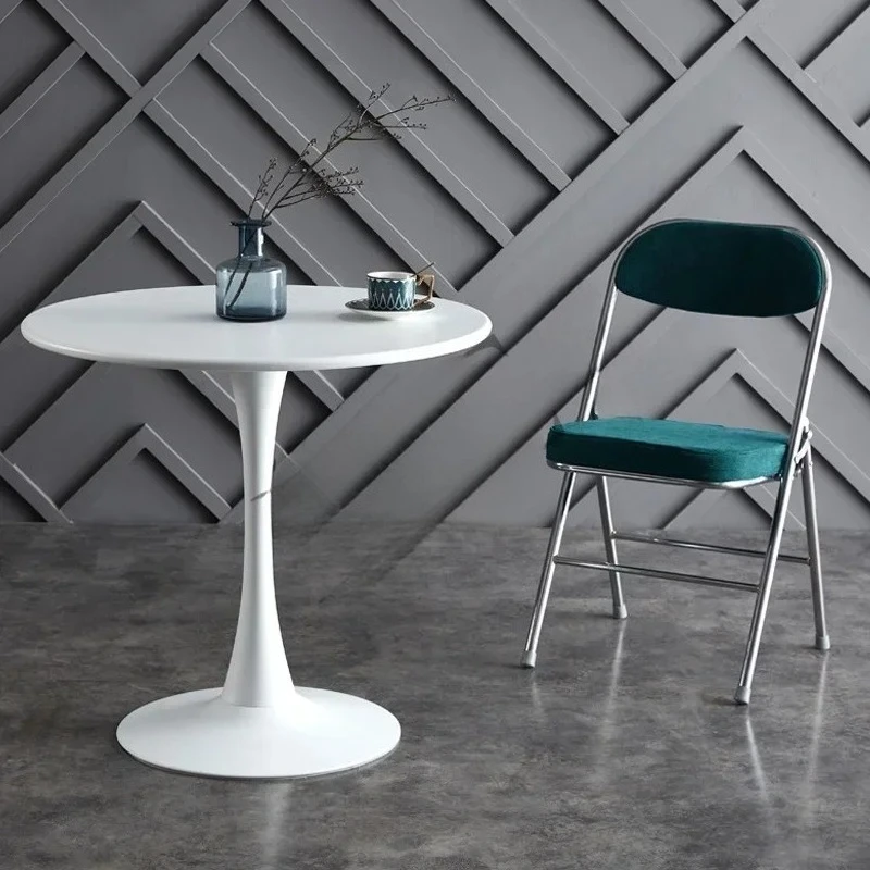 Nordic simple outdoor tables and chairs courtyard balcony leisure reception negotiation small round table coffee milk tea