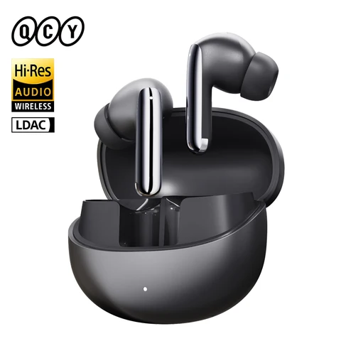 Qcy melobuds pro anc fones de ouvido sem fio bluetooth 46db híbrido anc hi-res ldac bluetooth 5.3 6 microfone 34h playtime