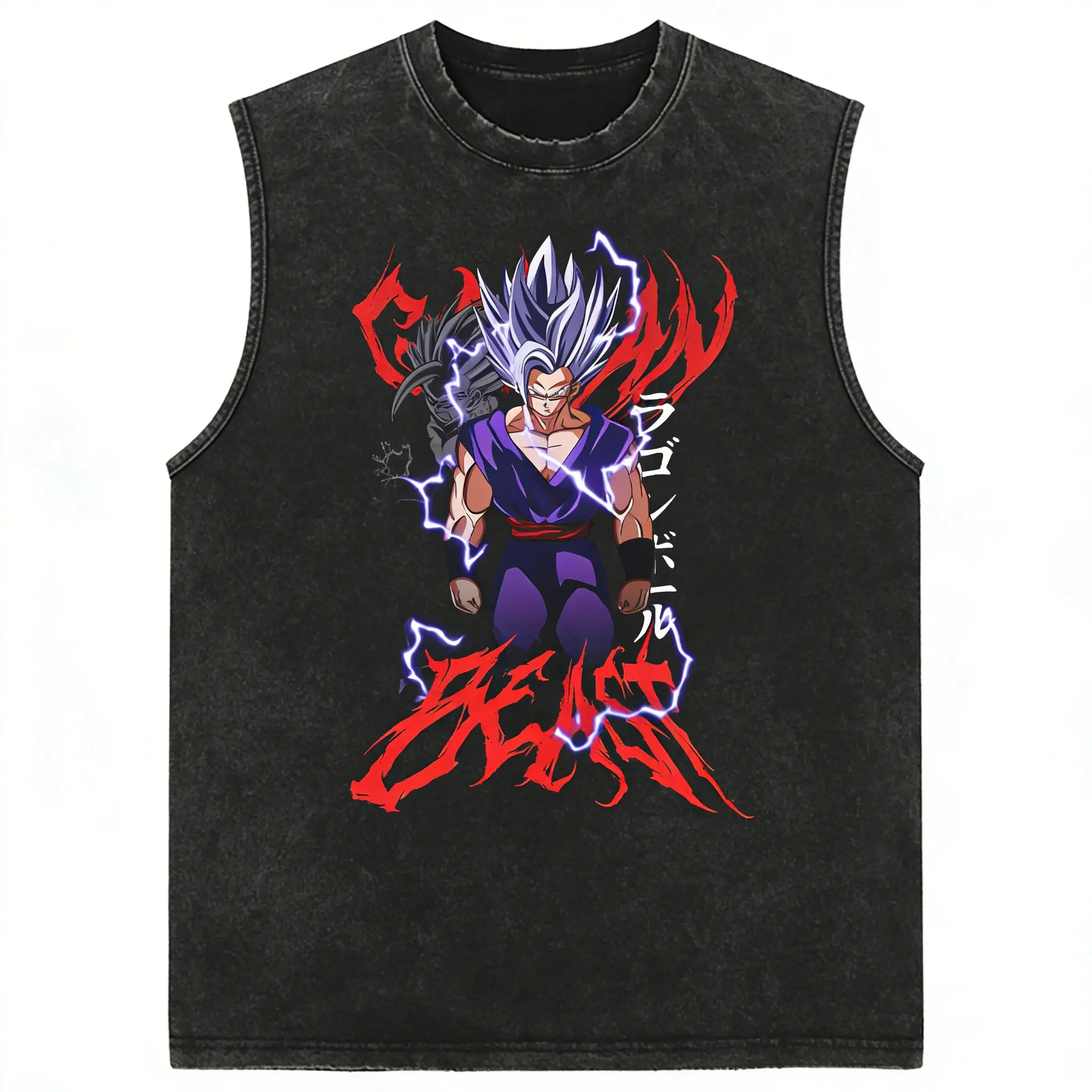 

Мужская облегающая рубашка с принтом Dragon Ball, свободная повседневная рубашка без рукавов, уличная одежда, лето, 2026 г.