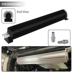 Universal 18inch Long Aluminum Black Dual Pass Heat Sink Cooler with 1/4