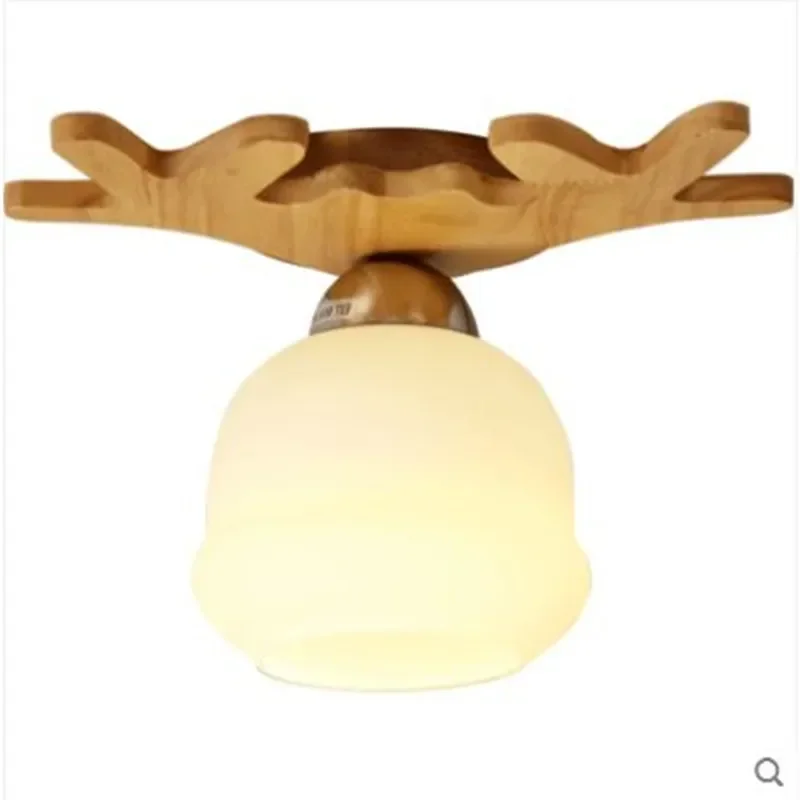 

Creative antler ceiling lamp simple modern Nordic living room home light aisle lights corridor lights solid wood lamps