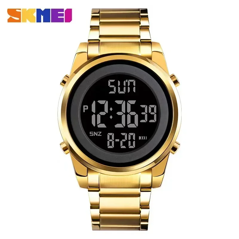 

SKMEI 1611 Chrono Count Down Alarm Hour For Mens reloj hombre Digital 2 Time Mens Watches Fashion LED Men Digital Wristwatch