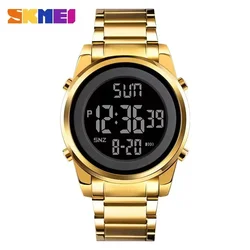 SKMEI-reloj de pulsera Digital para hombre, cronógrafo con alarma de cuenta regresiva, 2 veces, LED, 1611