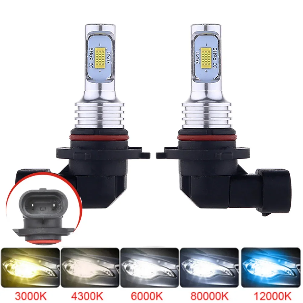 

Pop 2Pcs New 9005/HB3 9006/HB4 H7 H0 LED Fog Light For Car Headlight Fog Lamp DRL High Power 3570 SMD 12V 24V White Yellow Blue
