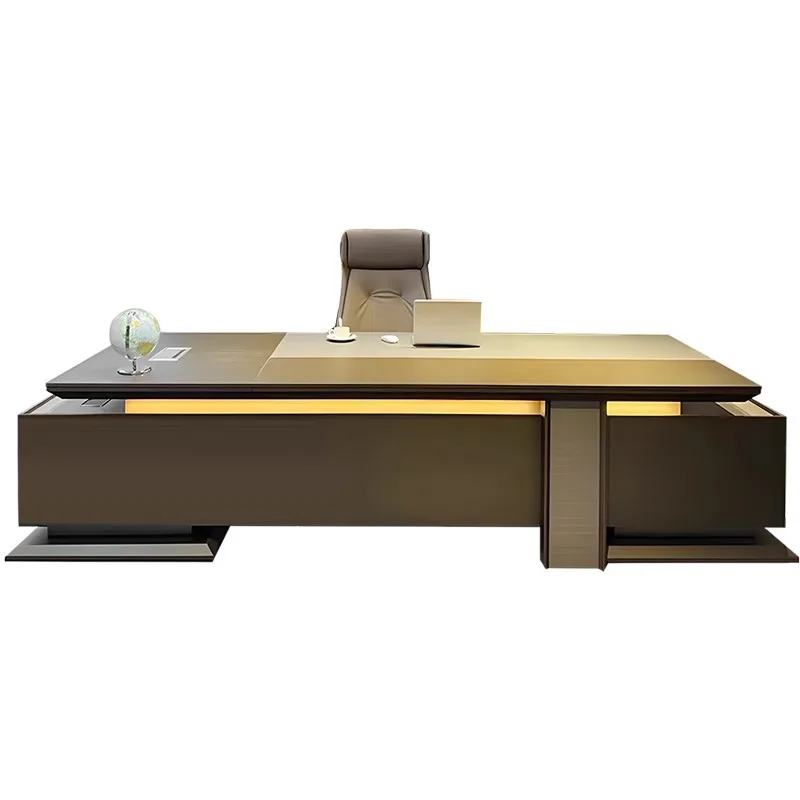 

Минималистичный современный стол начальника со светодиодной подсветкой, большой стол переключения передач, новый минималистичный стол общей менеджер