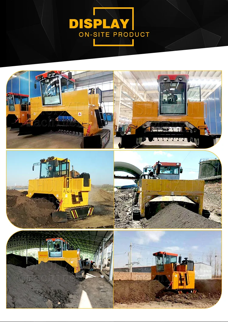 Organic fertilizer fermentation machine Windrow Compost Turner for Farm Manufacturer