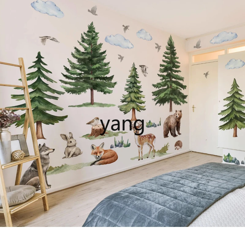 

LMM cute animal sticker wall sticker bedroom wall decoration sticker self-adhesive