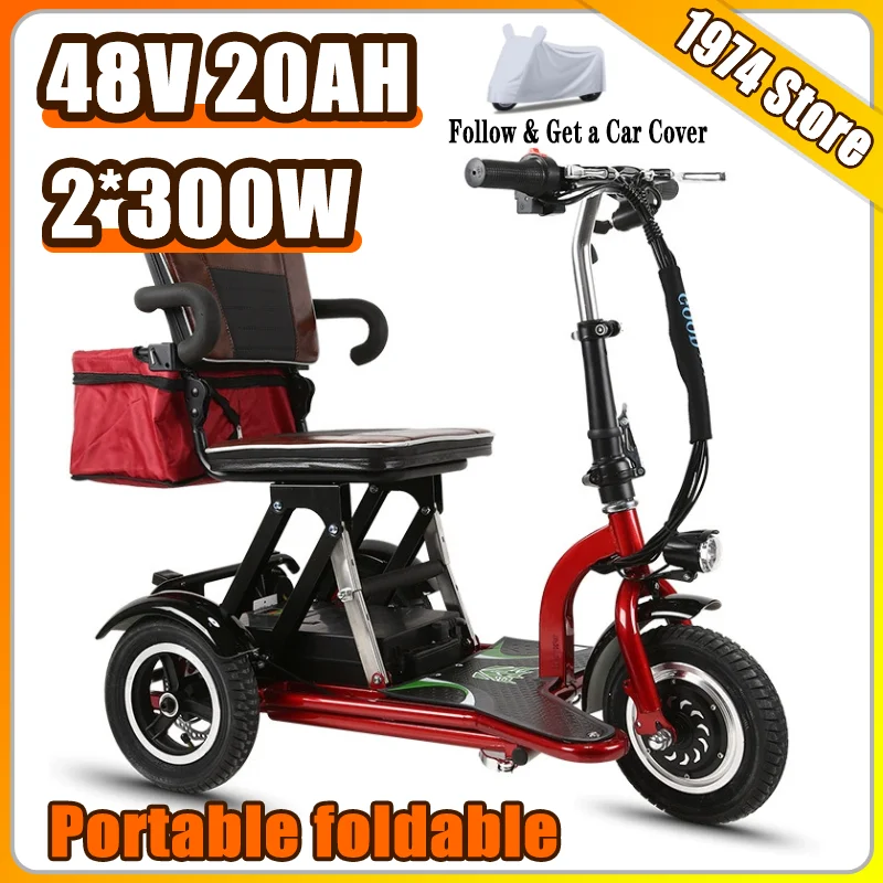 

Mini Portable Disabled Removable Lithium Battery Electric Tricycle Adult Mobility Scooter Elderly Fold Leisure Electric Scooter