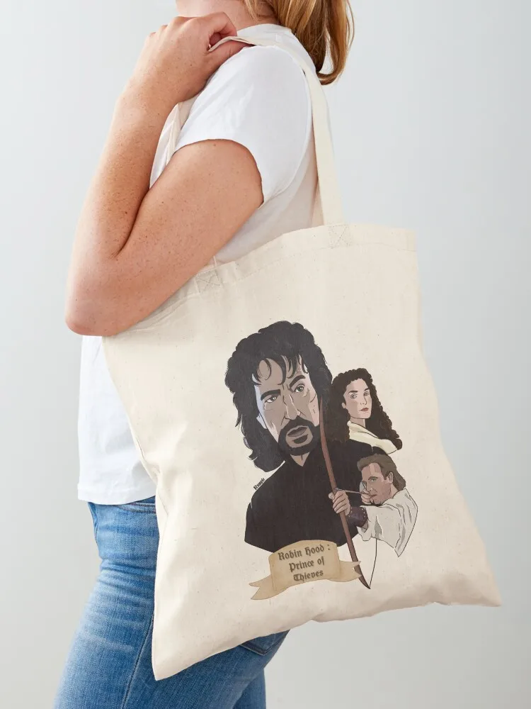 

Robin Hood ans the Sheriff of Nottingham Tote Bag shopping bags foldable reusable grocery bags Woman shopper bag