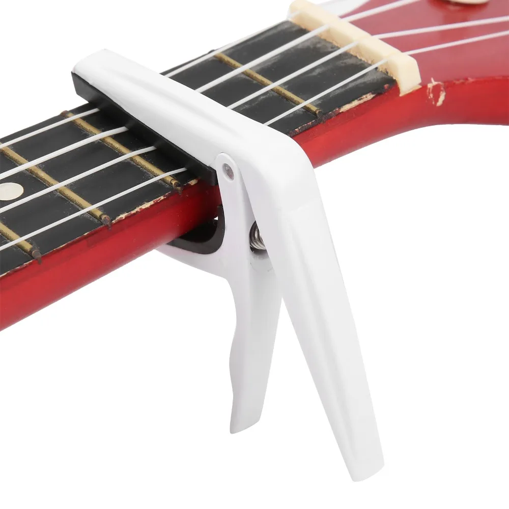 Professional UPVC+Silicone Ukulele Capo White 4 String Ukulele Capo Stringed Instrument Capo For Ukulele