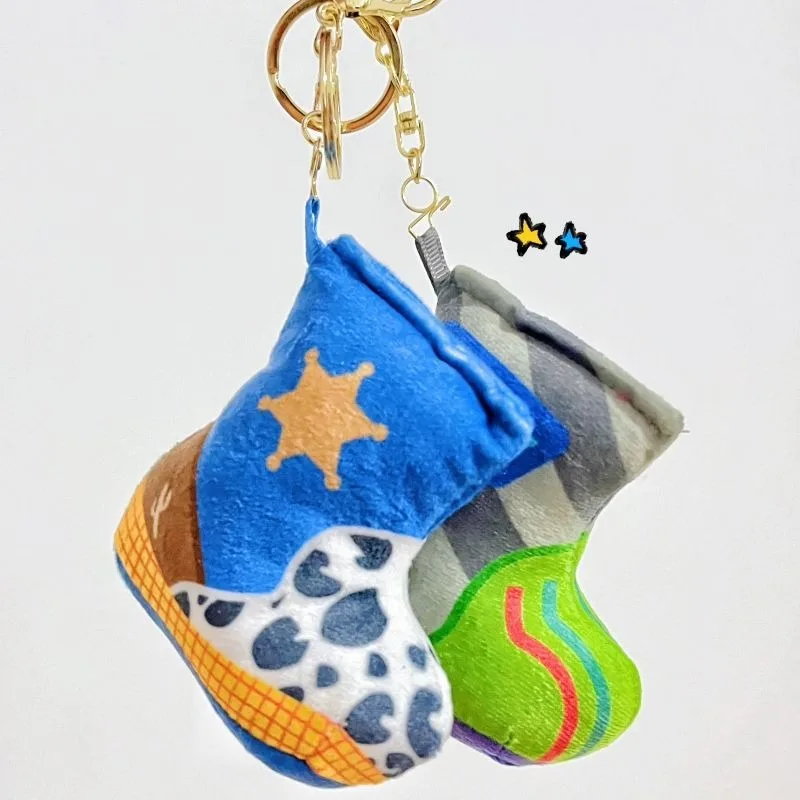 Toy Story Disney Kawaii Woody peluche jouet Buzz l'éclair mignon chaussure Collection sac à dos pendentif Anime dessin animé en peluche porte-clés