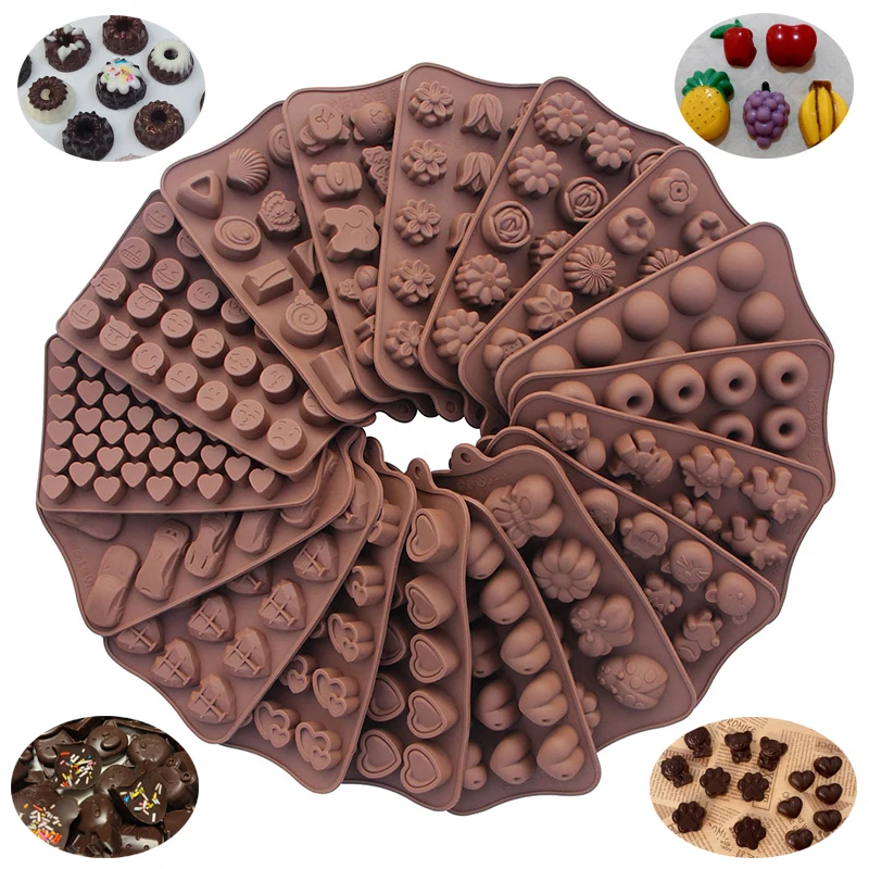 (1-29) Handmade Silicone Mould Chocolate Candy Jelly Pudding Ice Mold Baking Tool