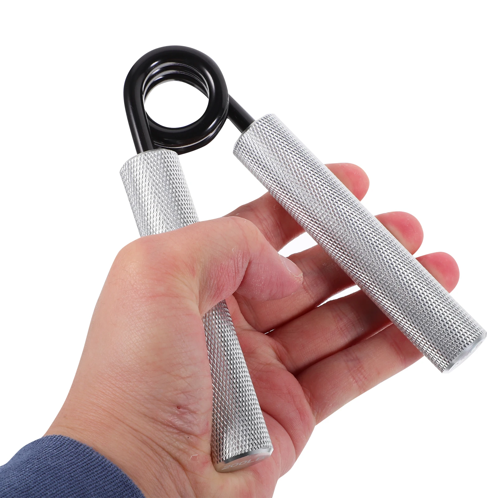 

200 Lbs Hand Grippers Strengthener Silver Fitness Equipment Climbers Weightlifters Athletes Hand Strength Training