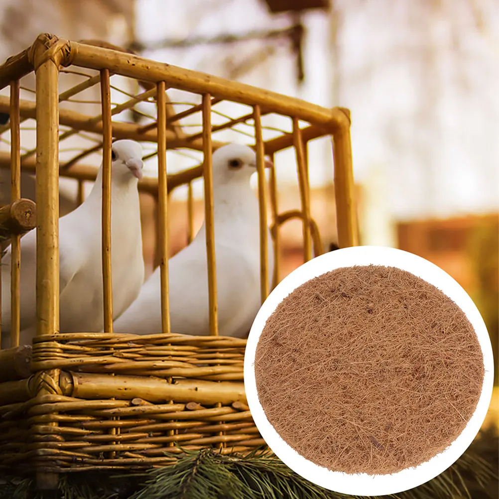 

6pcs Pigeon Nest Mat Coconut Fiber Natural Coir Pads 20CM Thick 0 6 0 8CM Eco Friendly Warm Comfortable Nesting Pad for Birds