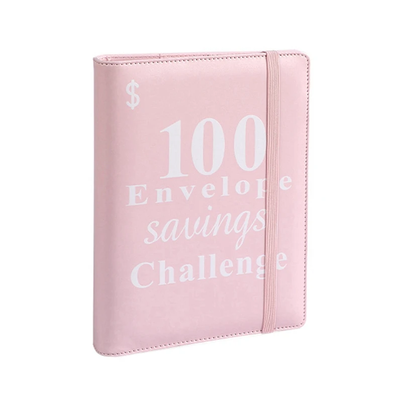 100 Envelope Money Saving Challenge Binder, Reusable A5 Money Budget Binder Challenges Book