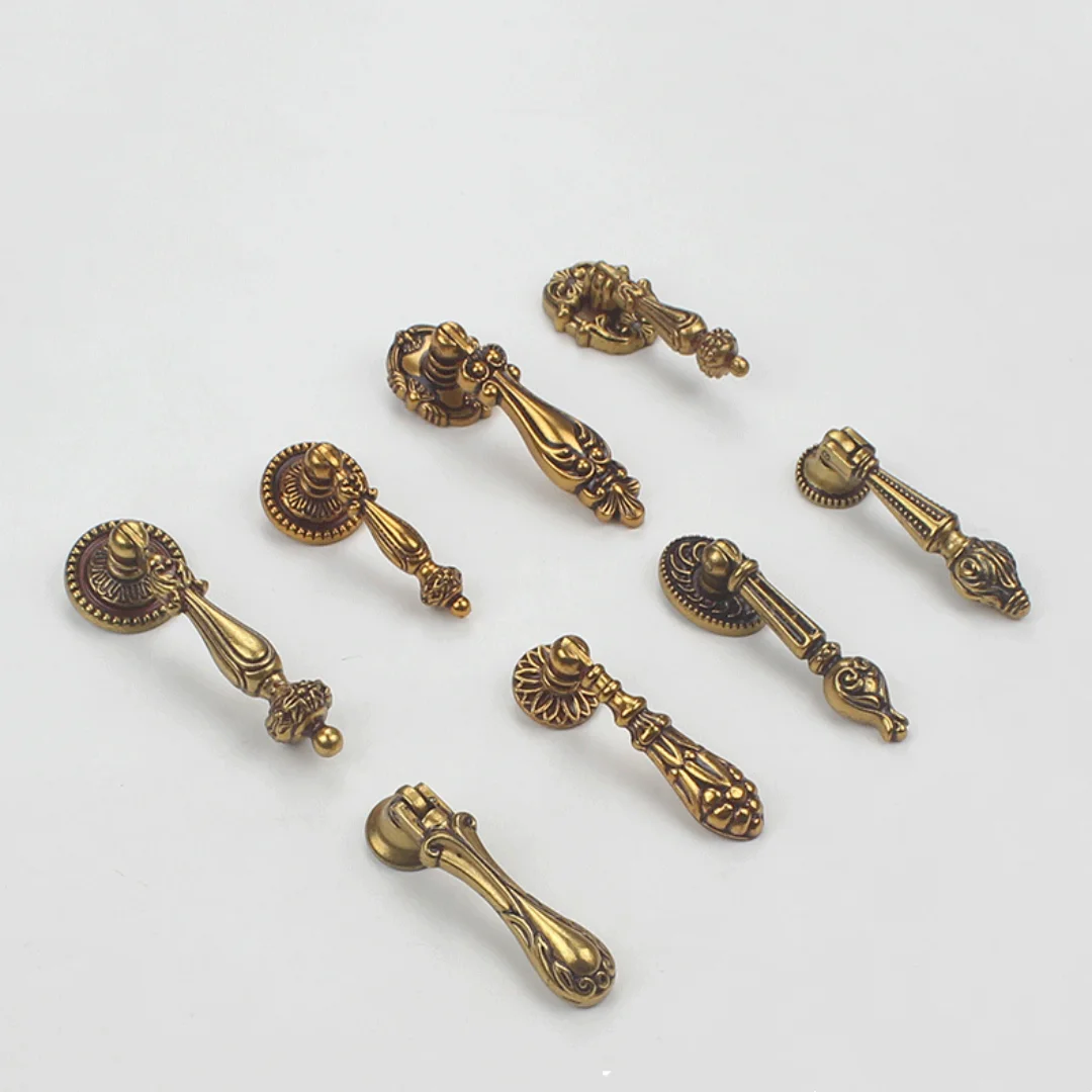 Retro European Gold Drop Ring  - Furniture Hardware Drop Pulls review and price