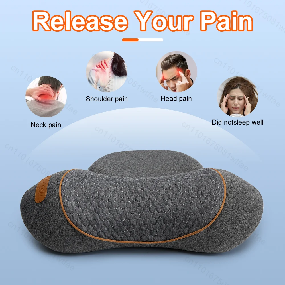 

3 In 1 Electric Neck Massager Pillow Cervical Traction Vibration for Spine Support Pain Relief Hump Correction Orthopedic Pillow