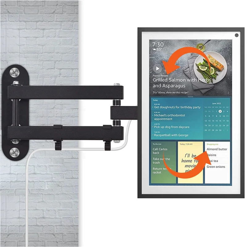 Mount For Echo Show 15 Swivel Horizontal Or Vertical, Extension Wall Mount Stand Metal-A32R
