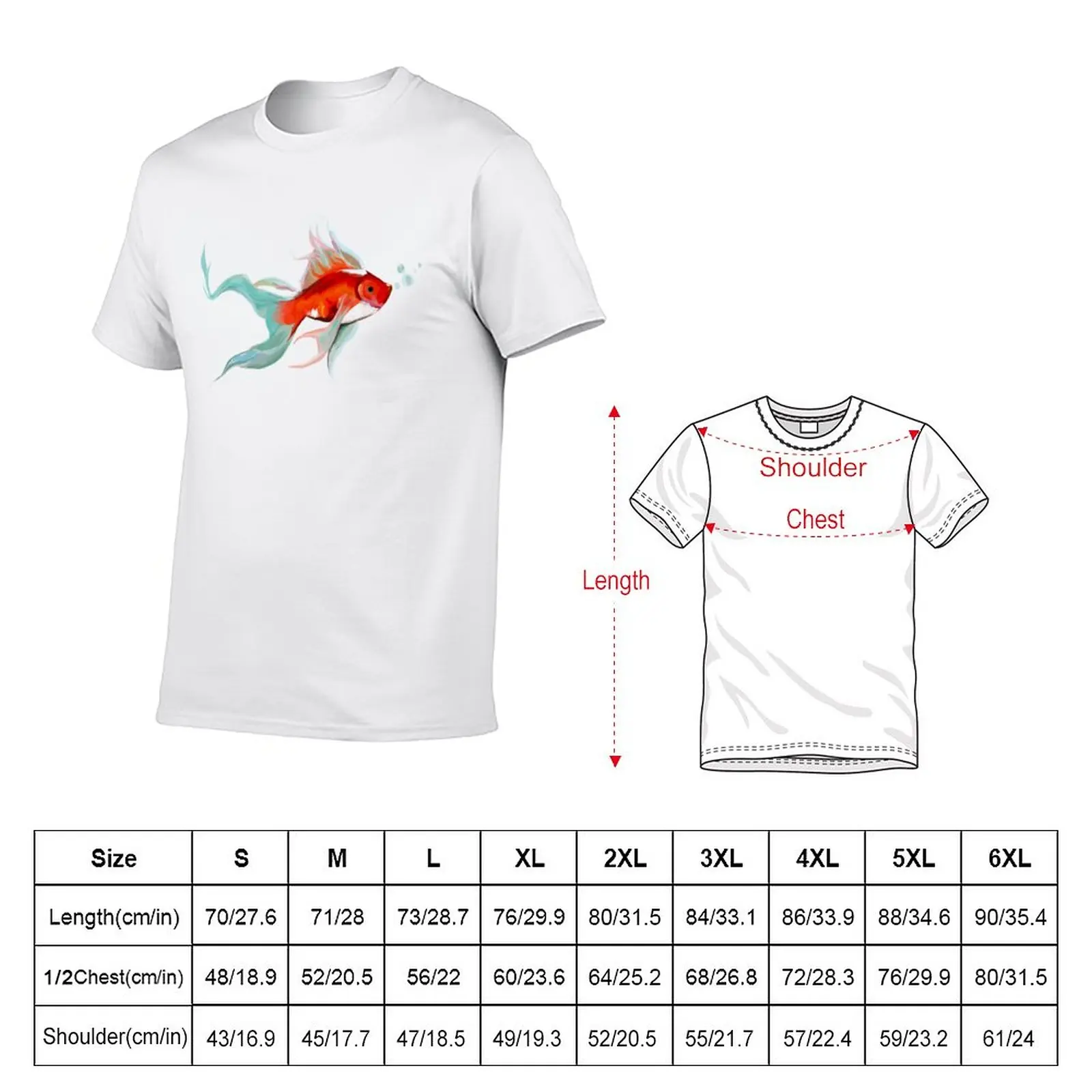 New Red koi fish T-Shirt custom t shirts design your own t-shirts man vintage t shirt mens funny t shirts