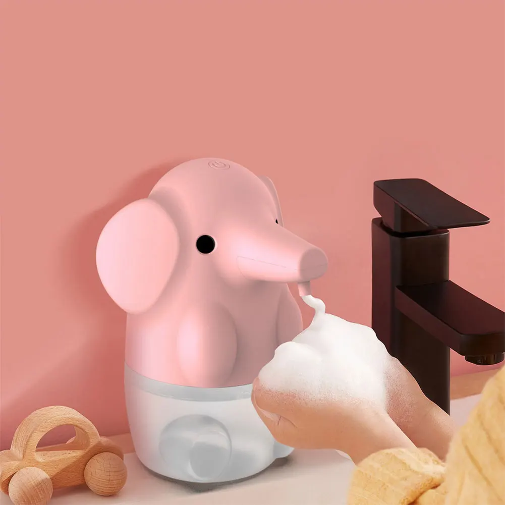 Cute Elephant Hand Soap Dispenser Touchless Electric Soap Dispenser Rechargeable Hands Free Auto Soap Dispenser for Bathroom