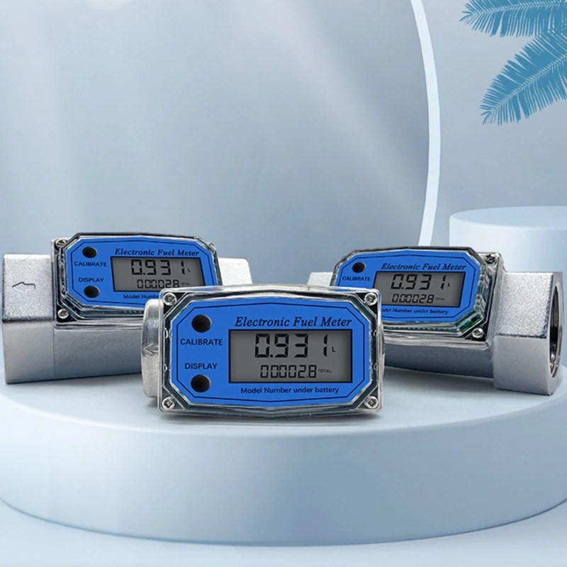 

Flowmeter 1in/2in/2.5in/3in LCD Digital Liquid Meter Electronic Turbine-Flowmeter for Diesel-Fuel Urea Water