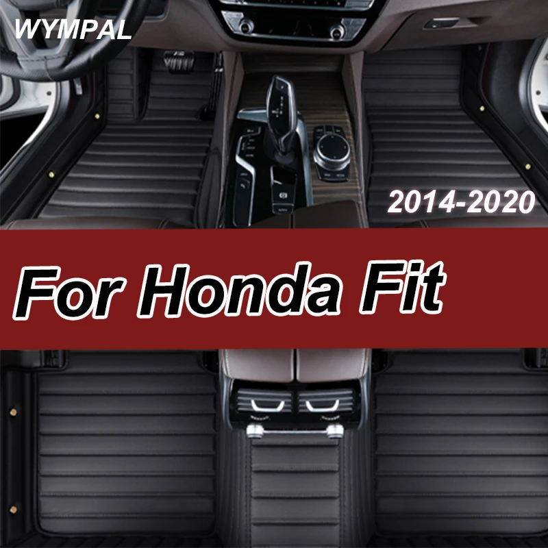

Luxury Floor Mats Car For Honda Fit Jazz Hybrid GP5 GP6 2014~2020 Waterproof Protection Floor Mat Alfonbrillas De Coche Car Acce