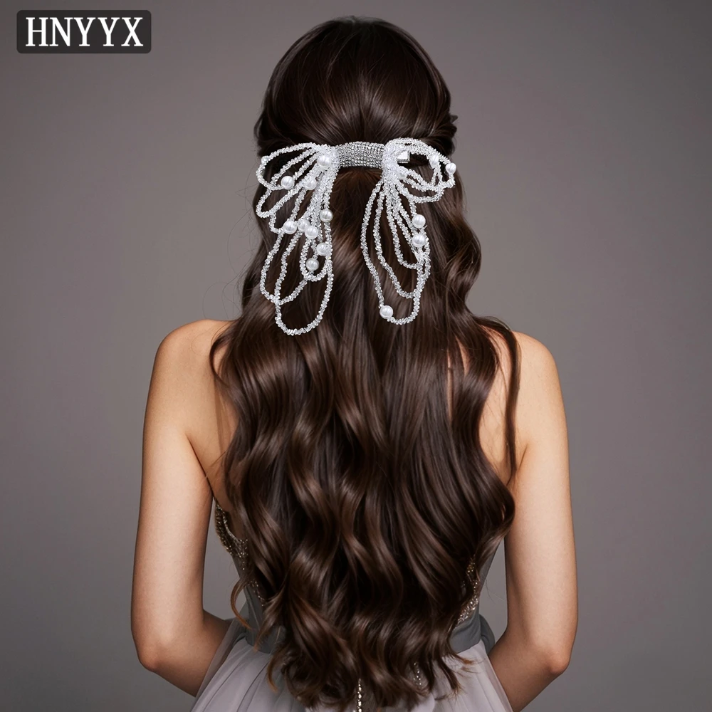 

HNYYX Fashion Pearl Girl Hair Clips Elegant Women's Beaded Hairpin Side Hairwear Wedding Jewelry Hair Accessories A173