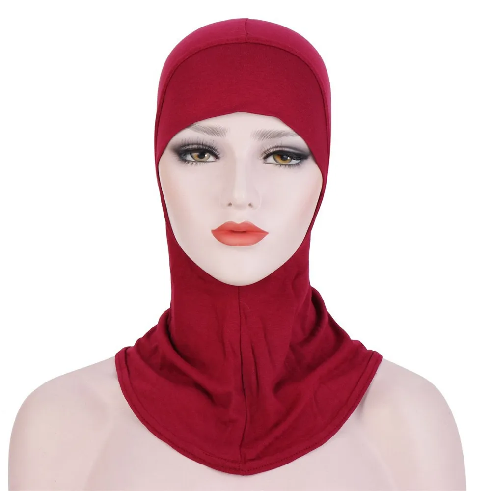 Hijab interior muçulmano elástico macio, chapéus islâmicos do underscarf, turbante das mulheres, gorro do osso, headwear, lenço da tampa completa, envoltório