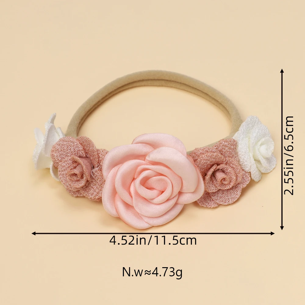 1pcs New Baby Girl Headband Newborn Elastic Flower Toddler Hair Band Kids Headwear Nylon Soft Hairbands Child Hair Accessories