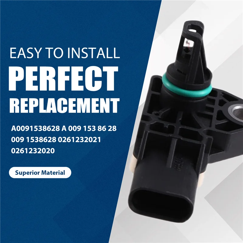 

WO-A0091538628 Автомобильный датчик давления наддува, манометр, преобразователь датчика для Mercedes Benz A/B/C/E/S CLA CLS GLE 2017-2023