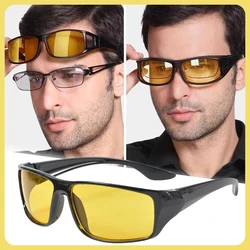 Lunettes de vision nocturne pour voiture, lunettes de soleil anti-absorbe ouissantes, lunettes de protection UV, lumière améliorée, lunettes de conduite de moto, accessoires de voiture