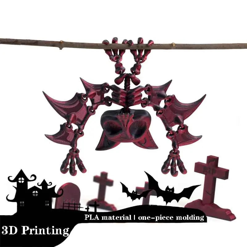 

3D Printed Bat King Ornament Cartoon Desktop Ornament 3d Printed Animals Home Office Craft Printed Figures Christmas Gifts