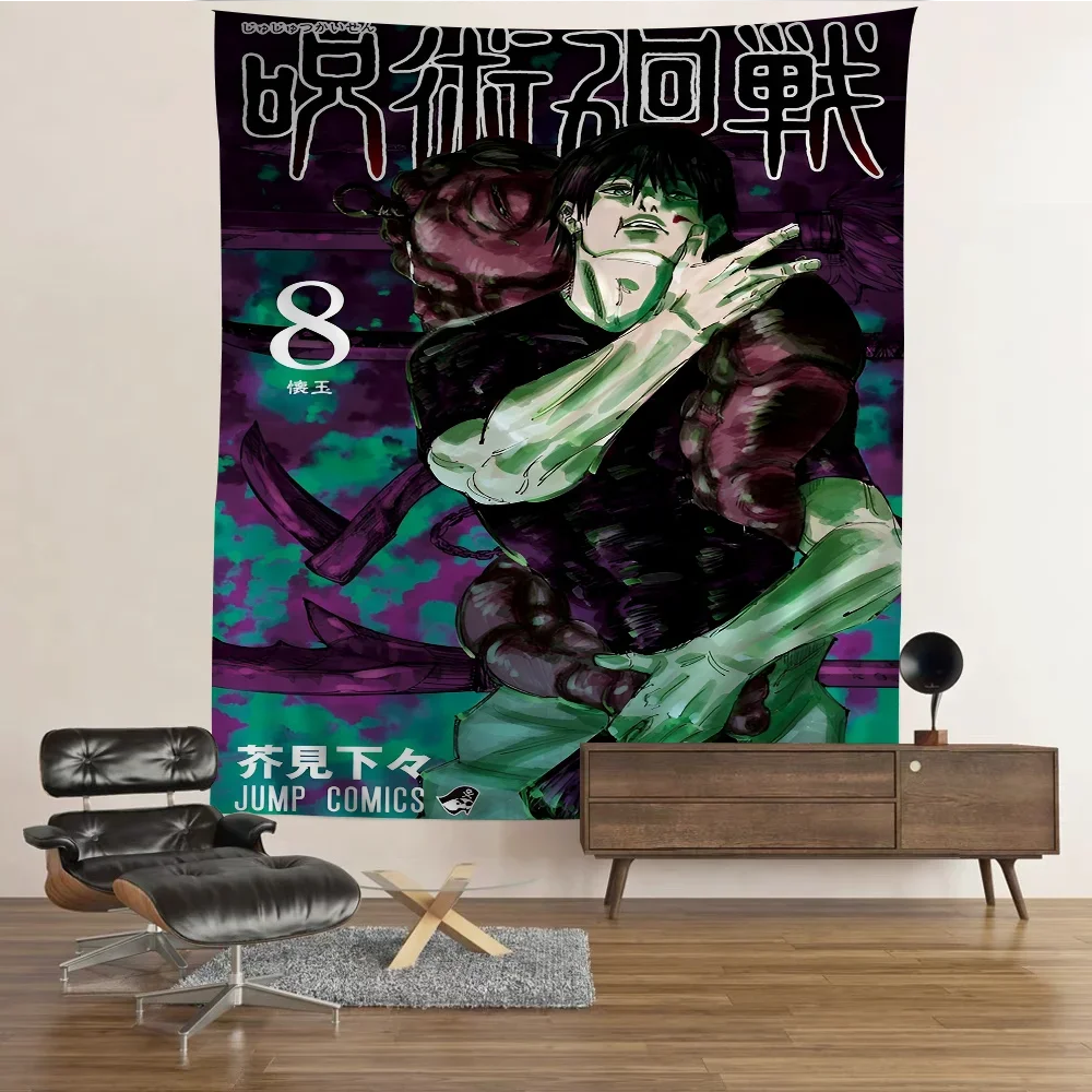 Jujutsu Kaisen Fushiguro Toji Cartoon Tapestry Art Science Fiction Room Home Decor Wall Hanging Sheets