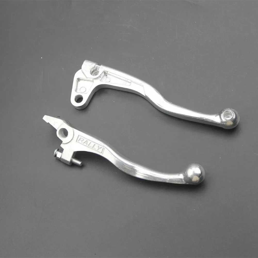 Pair Chrome Motorcycle Brake Clutch Lever Handle For Suzuki DR250 650 DRZ400