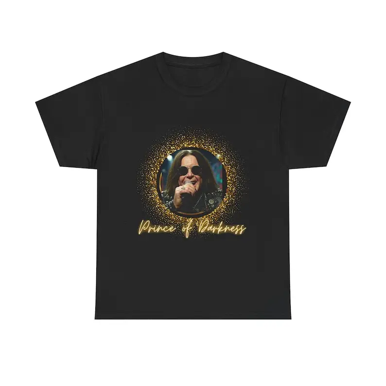 

Футболка из плотного хлопка Ozzy Osbourne, рубашка группы Prince of Darkness, рок-музыка, одежда для металлических фанатов, футболка унисекс