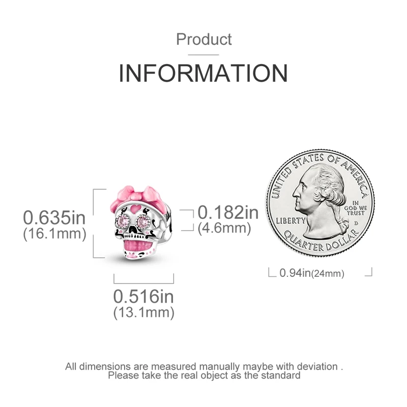 Charm-Anhänger aus 925er Silber, leuchtend im Dunkeln, Totenkopf- und Kürbis-Charm, passend für 3 mm Original-Armbänder, Halsketten, Damen-DIY-Schmuck, Geschenk – Detail 2