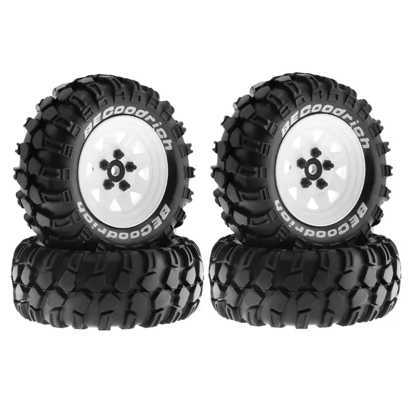 

4pcs 93mm Metal 1.9" Beadlock Wheel Rim Rubber Tire Set for 1/10 RC Crawler Car Trxs TRX4 RC4WD D90 D110 Axial SCX10