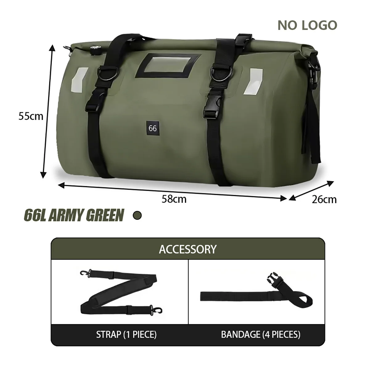 Waterdichte Motorfiets Achterbank Tas Reisbagage Tas 20L 80L 100L Motorfiets Powersports Staart Tas Fietstassen Rijden Helm Tas