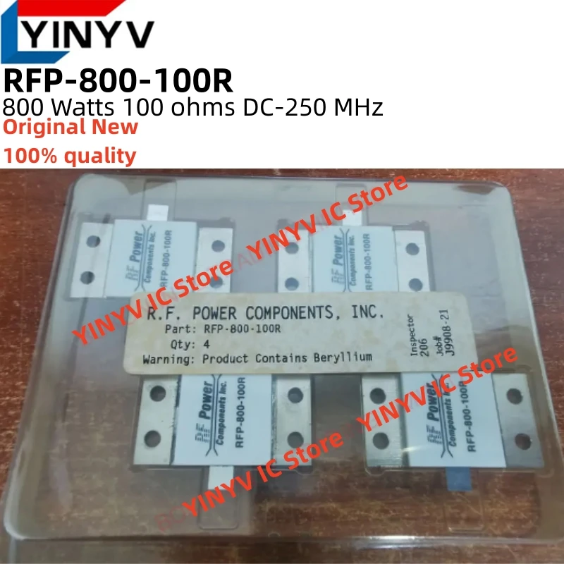 1Pcs RFP-800-100R 800 Watts 100 ohms DC-250 MHz Flanged Resistor 800w 100Ω Microwave RF Resistors 0 to 250MHz 0.25GHz 100% New