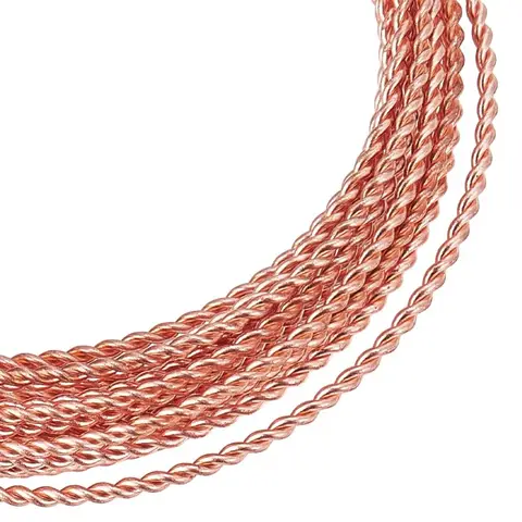 2 Rolls 13.12Feet Twist Jewelry Wire 12 Gauge/2mm Copper 2m/6.6 Feet 2 Strand Twist Great for Jewelry Making kit