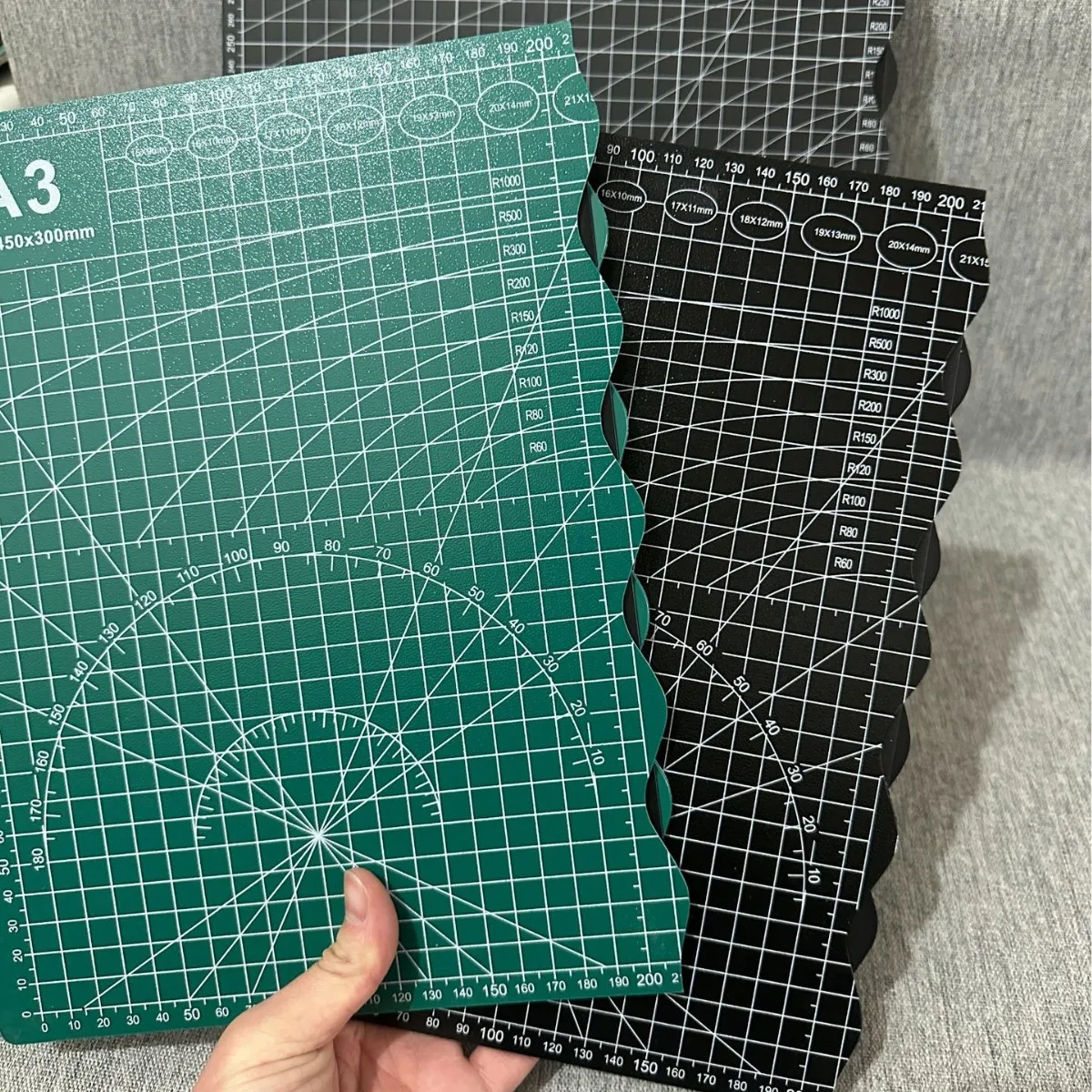 A3 إلى A4 وسادة قطع قابلة للطي على الوجهين سميكة PVC كبيرة لسطح المكتب أداة يدوية الصنع للوازم المكتبية والمدرسية