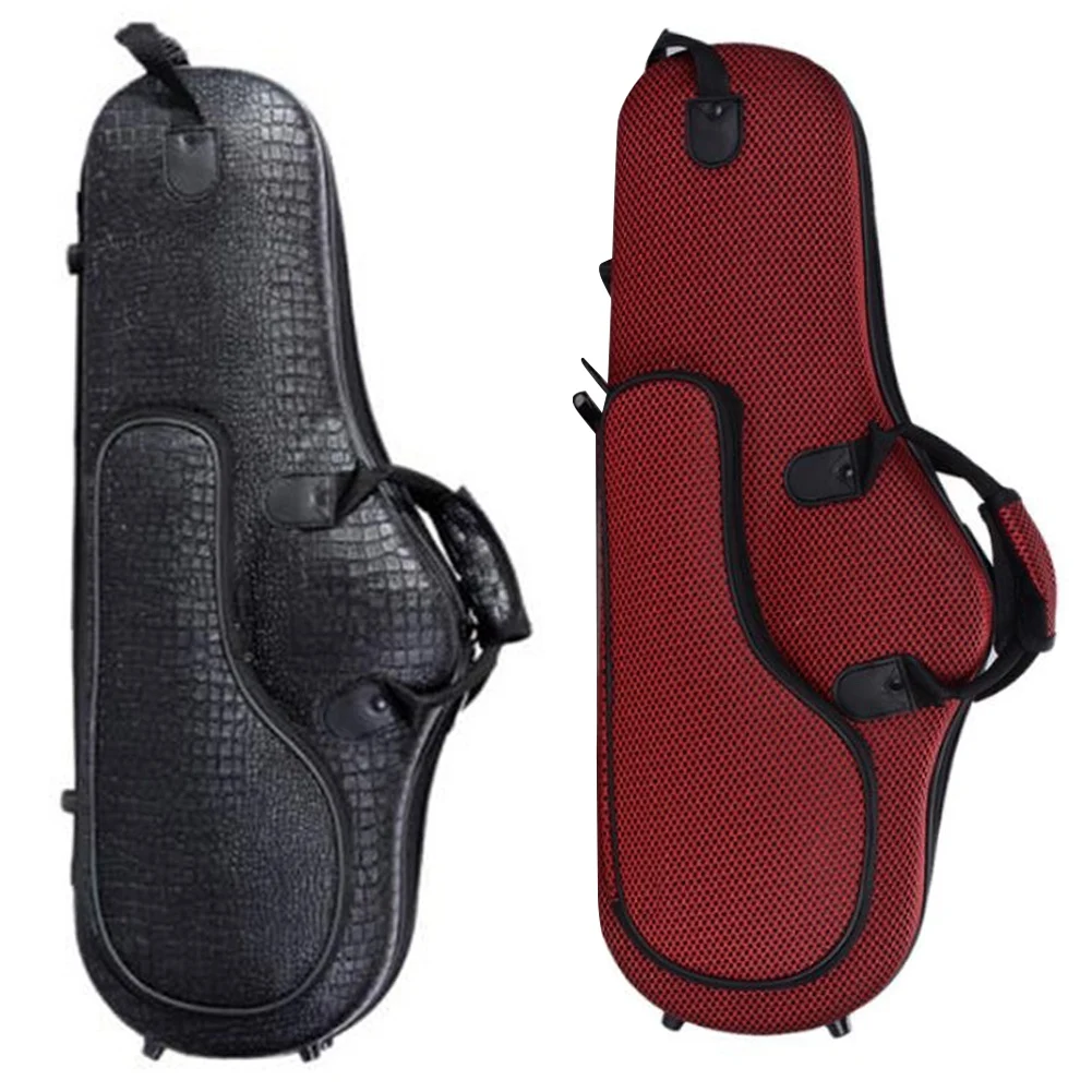 Water- Oxford Fabric Alto Saxophone Big Bag Box Sax Soft Case with Adjustable Shoulder Strap-สีดํา
