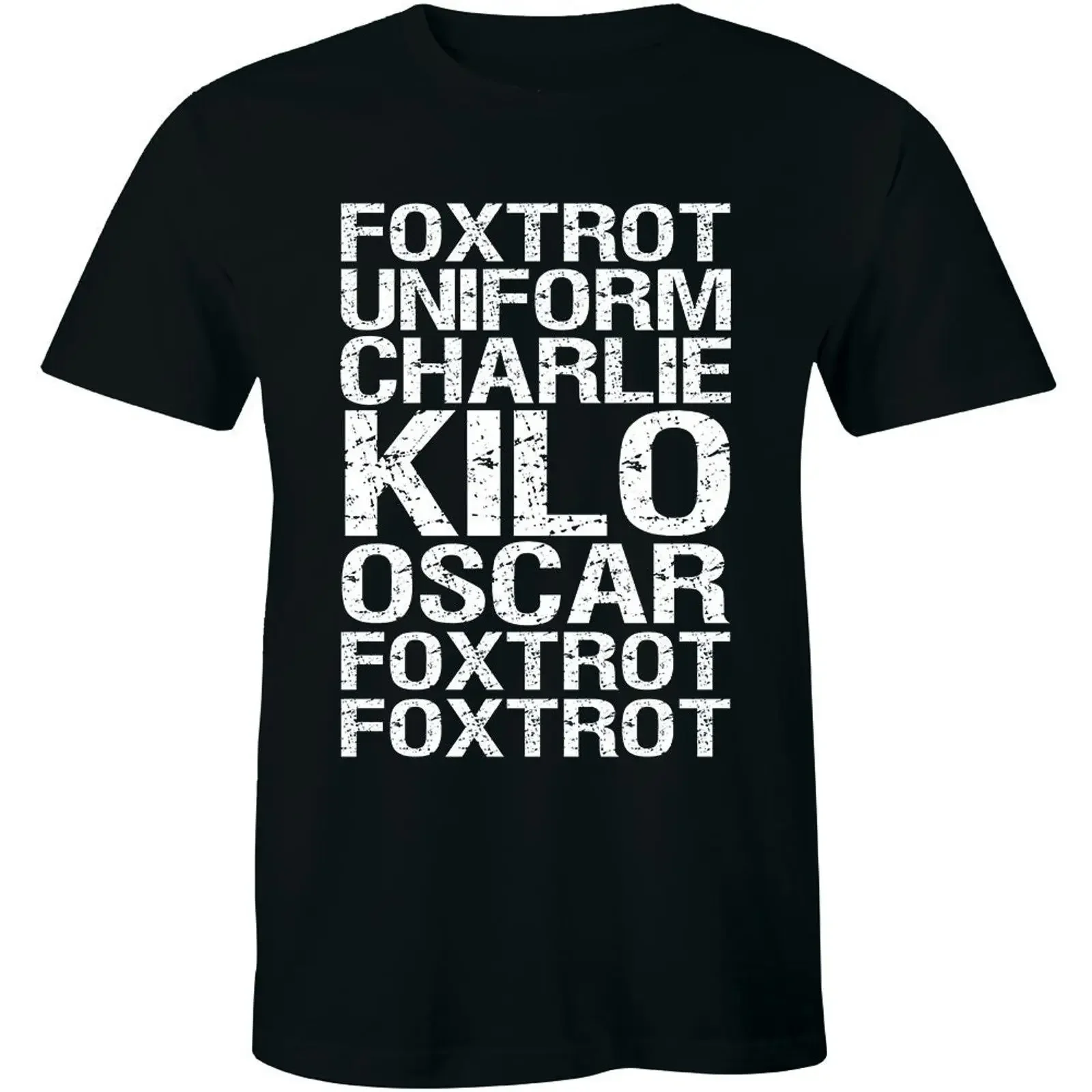 Foxtrot Uniform Charlie Kilo Oscar Funny T Shirt Christmas Birthday Rude Men amp 39 s vintage Washed Stretched Casual