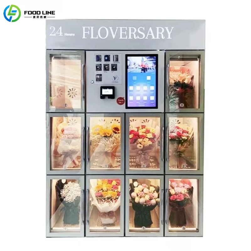 Customized Outdoor Indoor Commercial 24 H Unmanned Bouquets Flower Vending Machine Fresh Floral Vending Machine for Sale