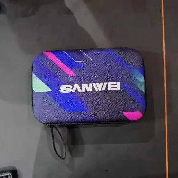 Hartschalen-Tischtennis-Aufbewahrungstasche SANWEI Hexagon Sportspecific Schläger Kürbisförmige Schutzhülle Quadratische Schlägerabdeckung – Detail 14