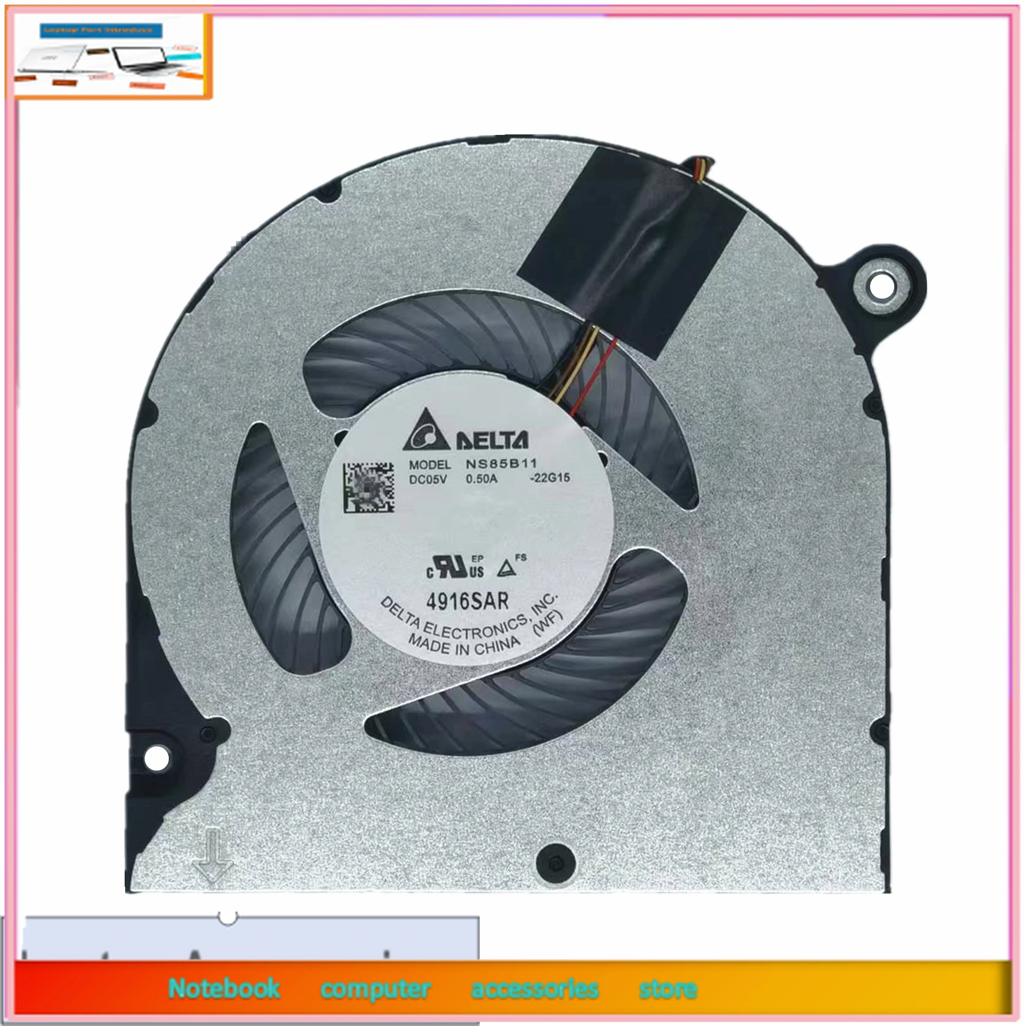 Nouveau ventilateur de refroidissement de processeur pour ordinateur portable pour ACER Aspire 16 série A16-51gm NS85B11-22G15 DC05V 0.50A ventilateur 1 pièces