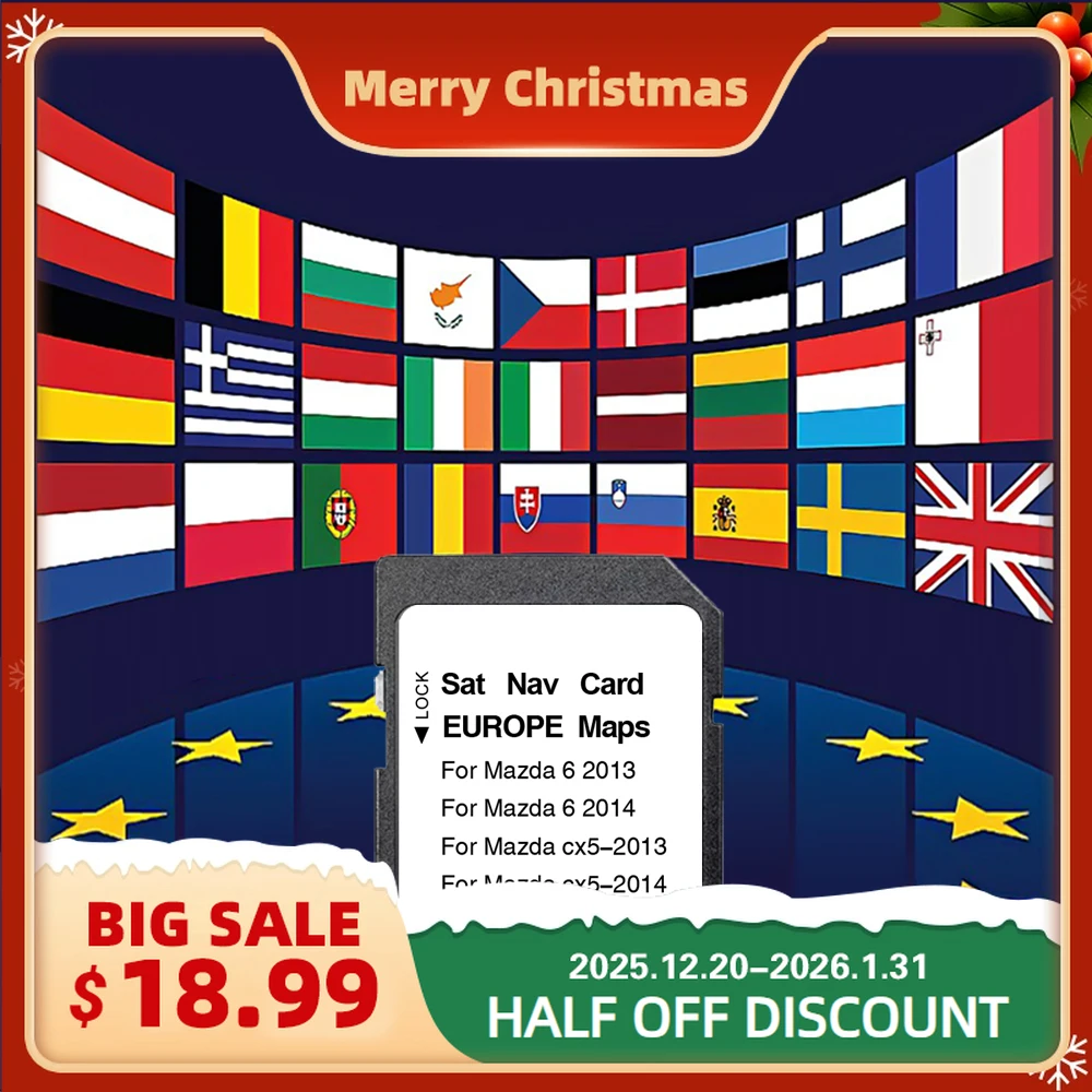 

Update for Mazda 6 CX-5 Vehicle 2025 Maps Europe UK Navigation SD GPS Card Accessories Update Software Data