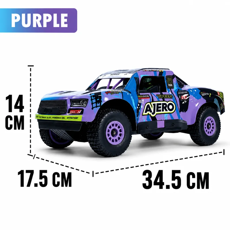 AJERO 1:14 RC Truck 4WD High Speed Short Course Off Road Car Full Proportional Drift Racing Remote Control Hobby Vehicle