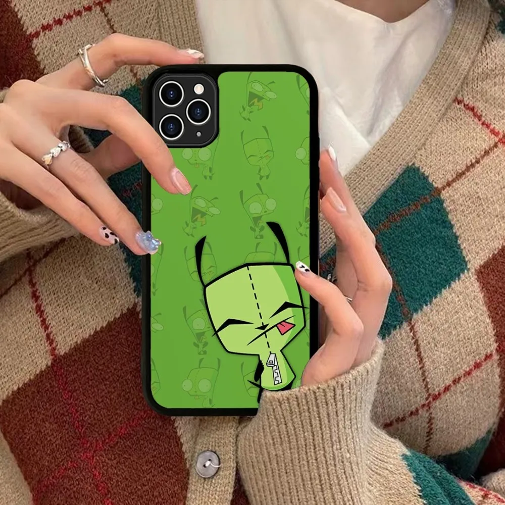 I-Invader Z-Zim Phone Case Silicone PC+TPU For For IPhone 11 12 13 14 15 16 Plus Pro Max Cover